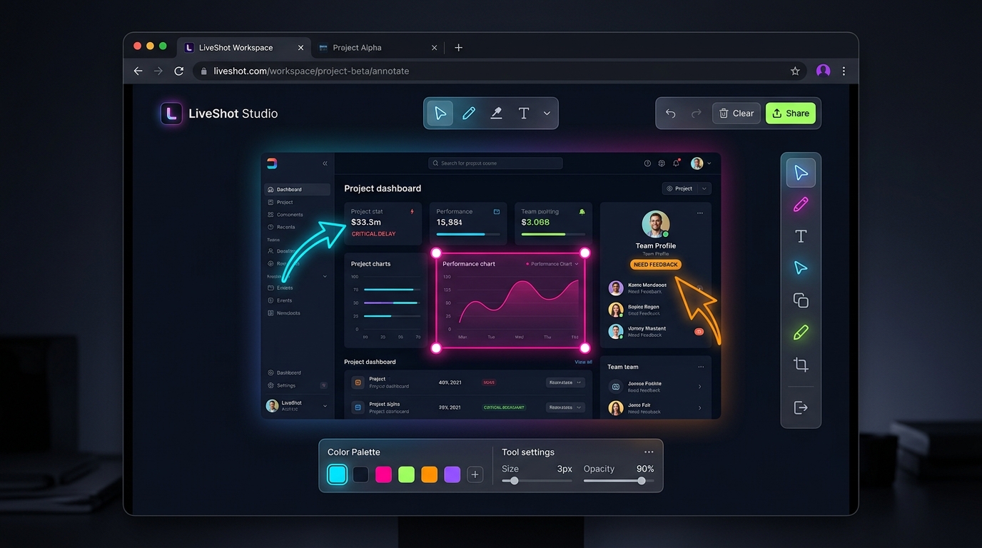 LiveShot Studio Real Workflow Mockup